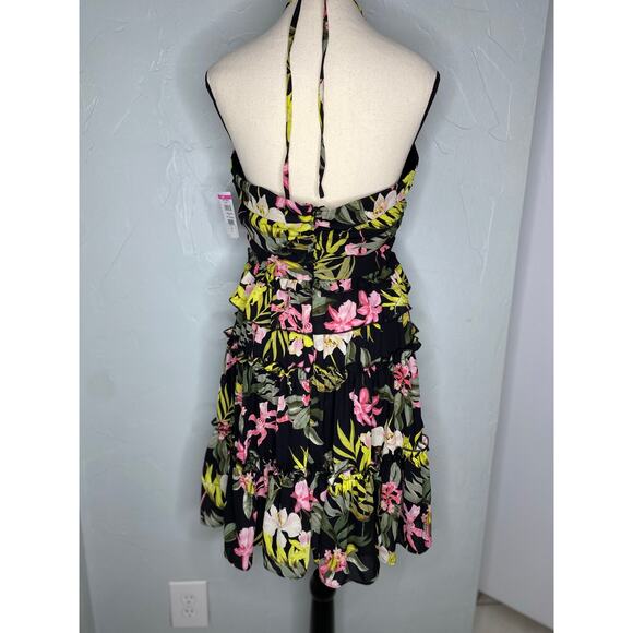 NICOLE MILLER Floral Mini Halter Dress - Picture 2 of 7